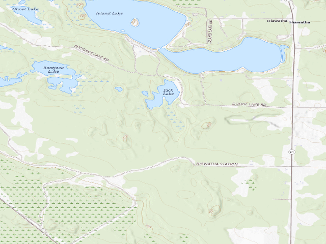 USGS topographic map of Indian River Steuben Camping Area