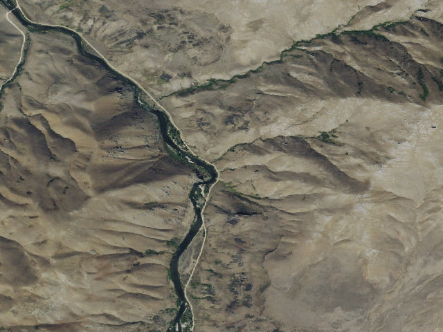 Aerial image of Indian Rock Dispersed Camp