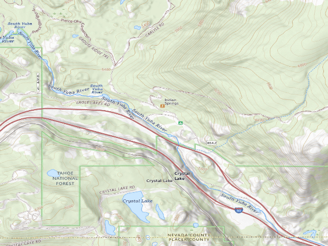 USGS topographic map of Indian Springs Campground