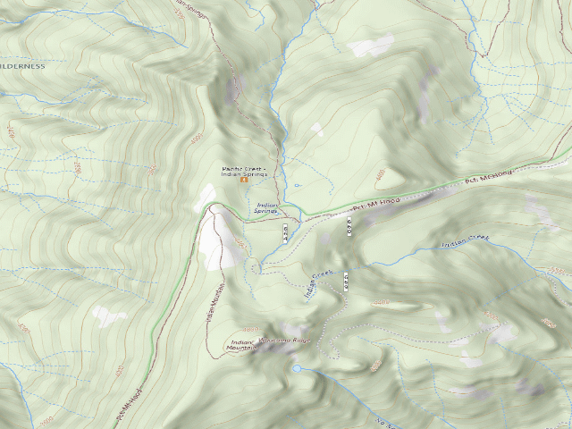 USGS topographic map of Indian Springs Campground (not maintained)