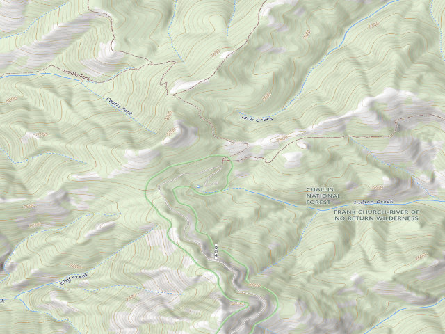 USGS topographic map of Indian Springs Campsite