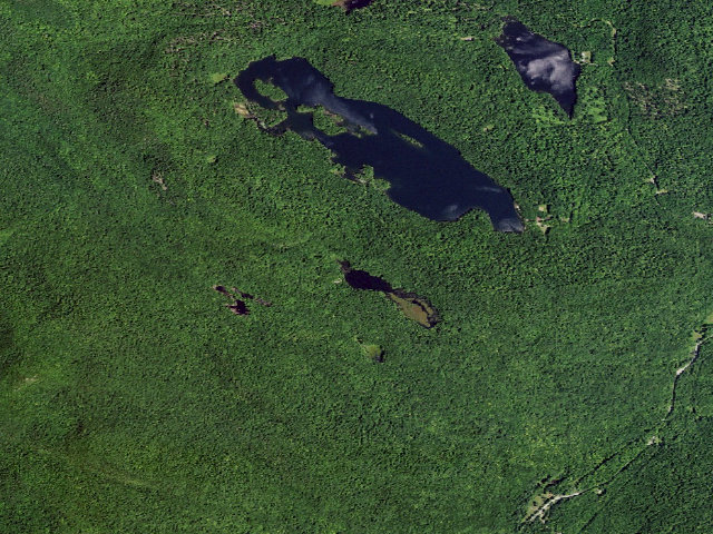 Aerial image of Inman Pond Tent Site 2 (Lake George Wild Forest)