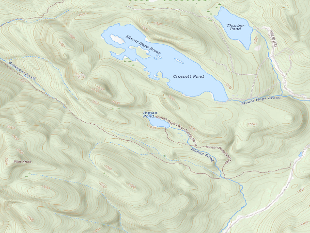 USGS topographic map of Inman Pond Tent Site 2 (Lake George Wild Forest)