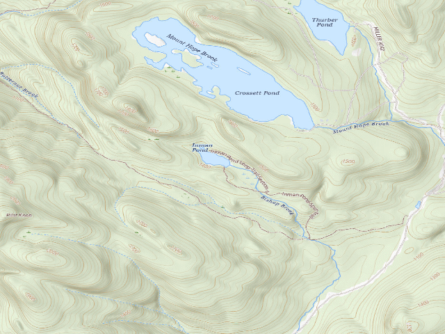 USGS topographic map of Inman Pond Tent Site 3 (Lake George Wild Forest)
