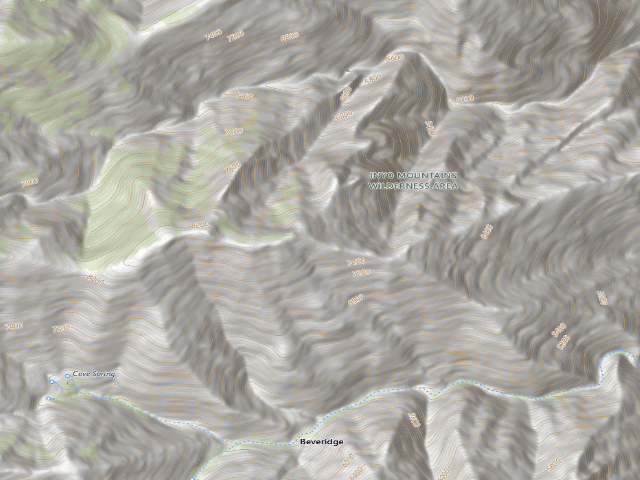 USGS topographic map of Inyo Mountains Wilderness