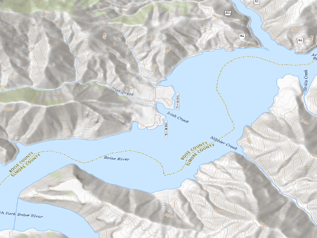 USGS topographic map of Irish Point Dispersed