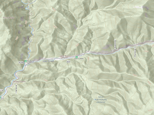 USGS topographic map of Iron Creek Campground