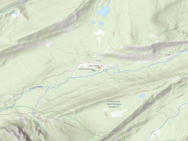 USGS topographic map of Iron Creek Cg