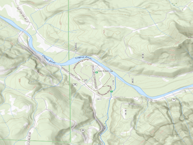 USGS topographic map of Iron Creek