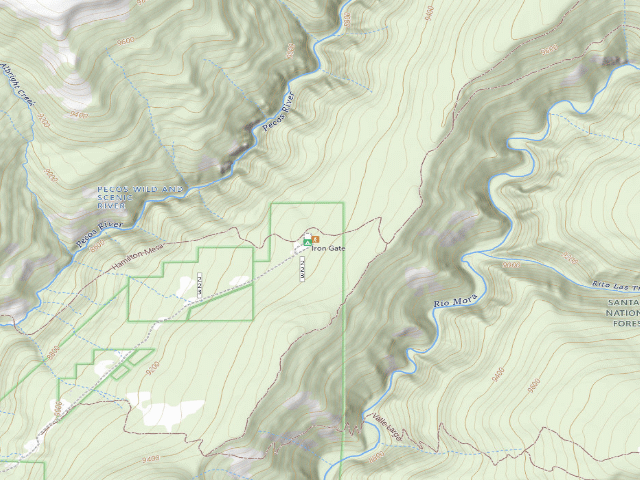 USGS topographic map of Iron Gate Campground