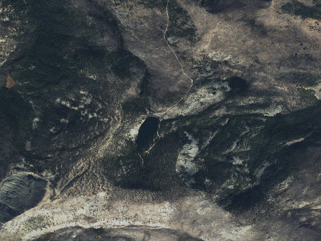 Aerial image of Iron Lake Campground