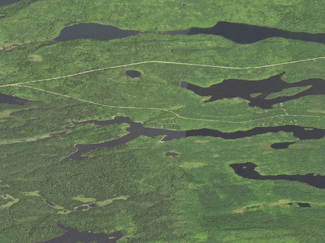 Aerial image of Iron Lake Campground