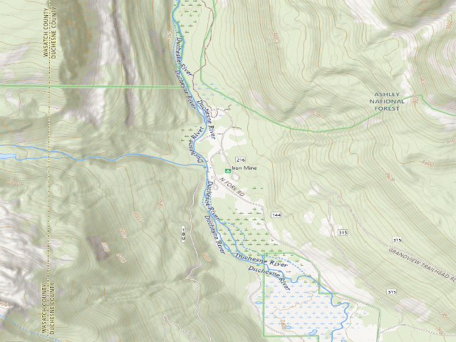 USGS topographic map of Iron Mine