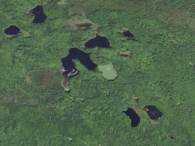 Aerial image of Ironjaw Lake Camping Area