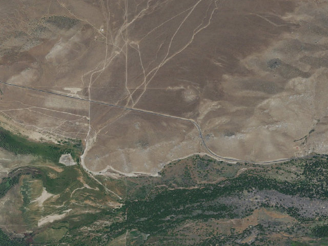 Aerial image of Isabella lake dispersed camping
