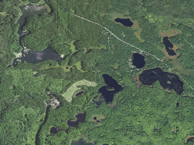 Aerial image of Island Lake Campground