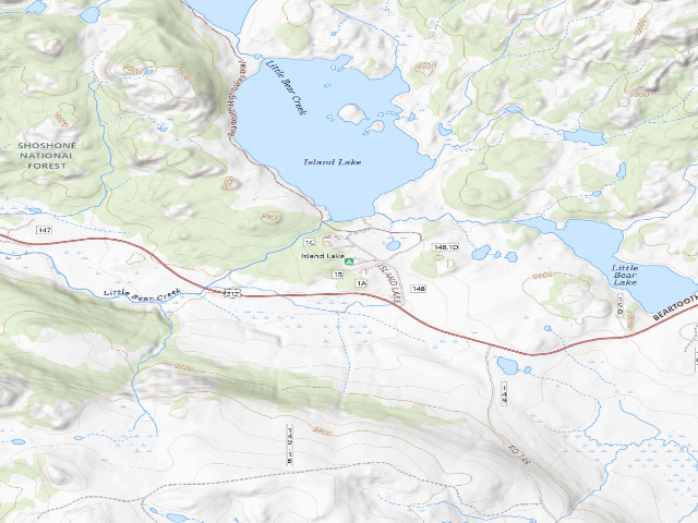 USGS topographic map of Island Lake