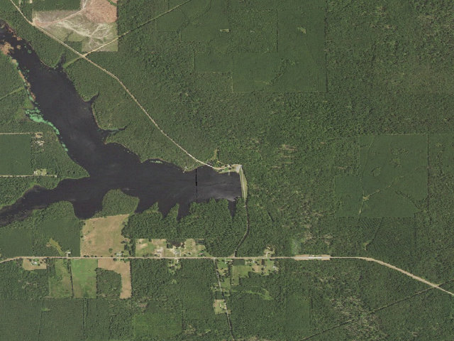 Aerial image of Ivan Lake Primitive Campsite