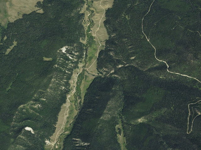 Aerial image of Ivy Creek Campground