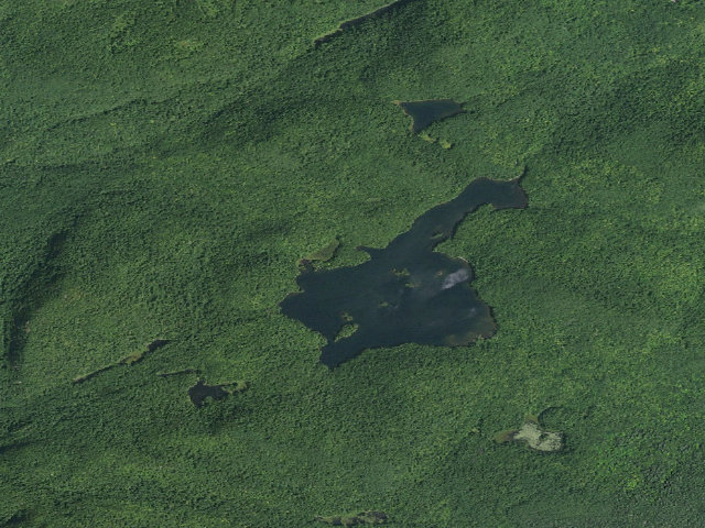 Aerial image of Jabe Pond Campsite 4 (Lake George Wild Forest)