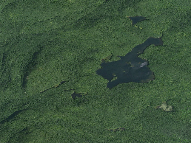 Aerial image of Jabe Pond Campsite 5 (Lake George Wild Forest)