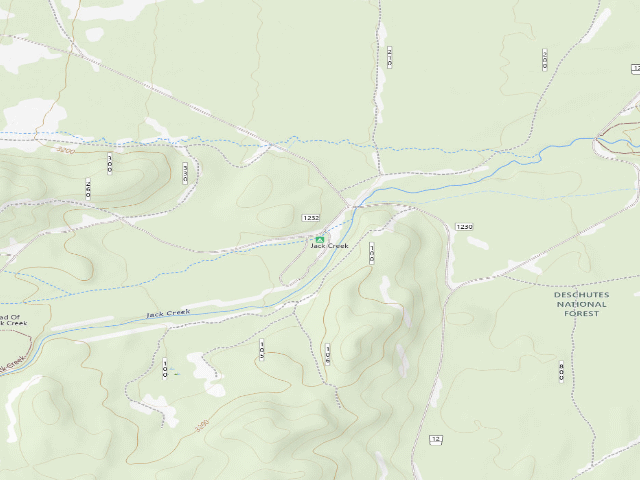 USGS topographic map of Jack Creek