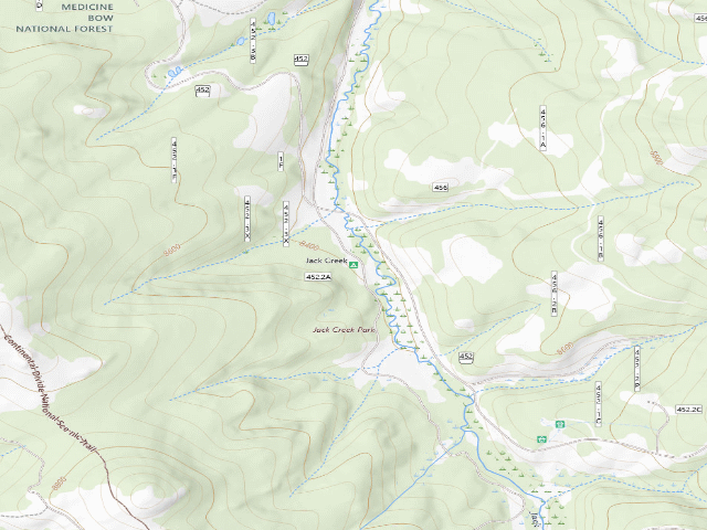 USGS topographic map of Jack Creek