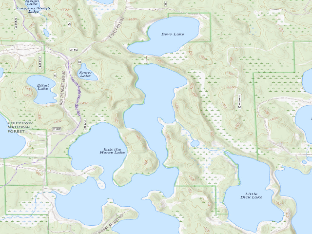 USGS topographic map of Jack The Horse M130