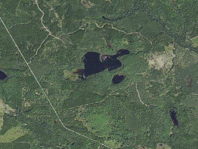 Aerial image of Jackpine Lake Camping Area