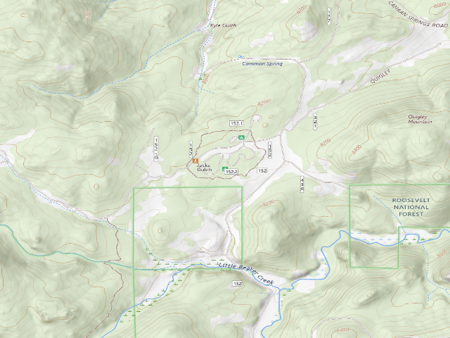 USGS topographic map of Jacks Gulch