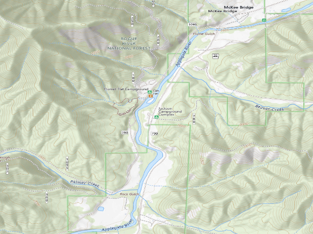 USGS topographic map of Jackson Campground Complex