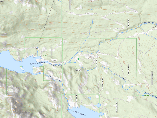 USGS topographic map of Jackson Creek
