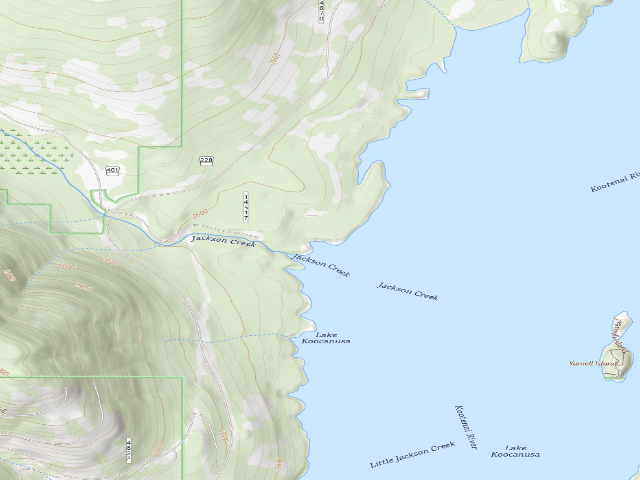 USGS topographic map of Jackson Creek
