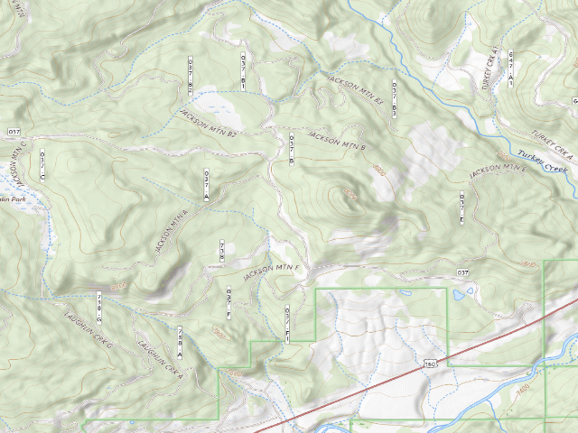 USGS topographic map of Jackson Dispersed Campground