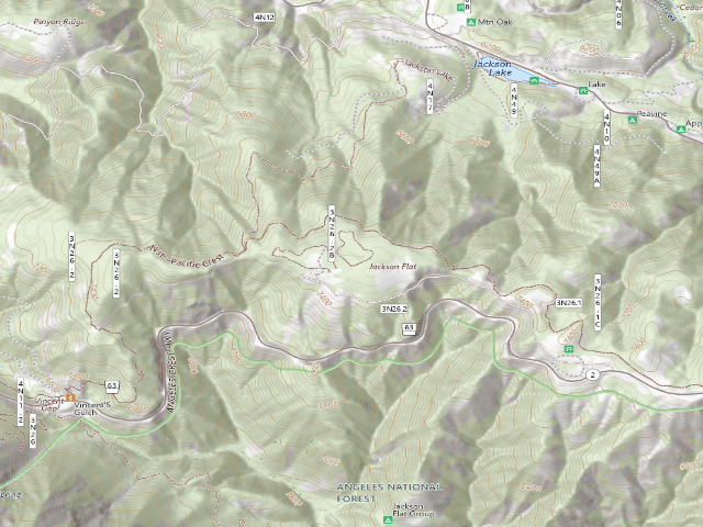 USGS topographic map of Jackson Flat Campground