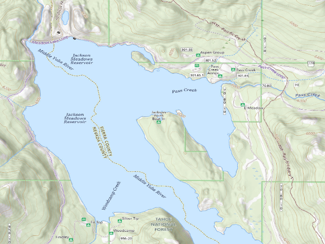 USGS topographic map of Jackson Point Campground
