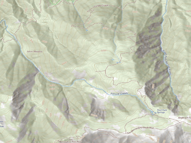 USGS topographic map of Jackstraw Campground