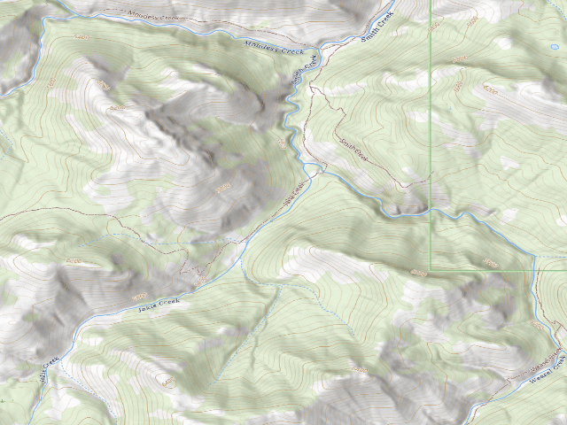 USGS topographic map of Jakie Creek 002
