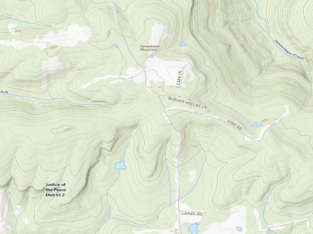 USGS topographic map of Jamestown Independence County Camping Area