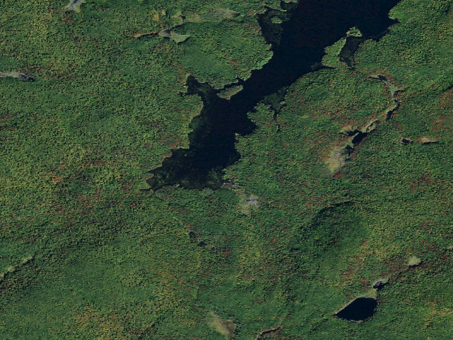 Aerial image of Janacks Landing Primitive Campsite (Five Ponds Wilderness)