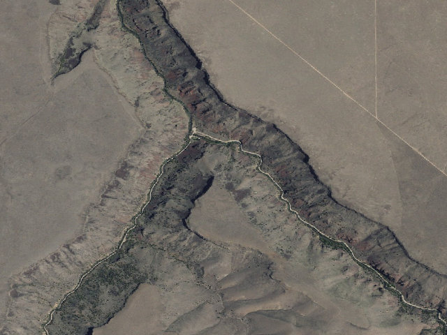 Aerial image of Jarbidge River Launch Site