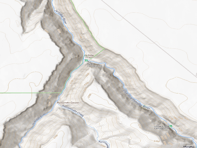 USGS topographic map of Jarbidge River Launch Site