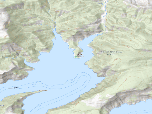 USGS topographic map of Jarvies Canyon Campground