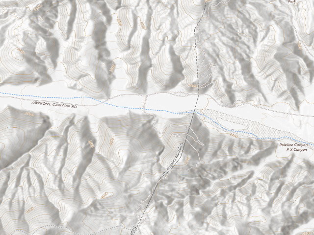 USGS topographic map of Jawbone Canyon Ohv Area