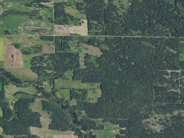 Aerial image of Jay V. Wessels WMA (Pembina County)