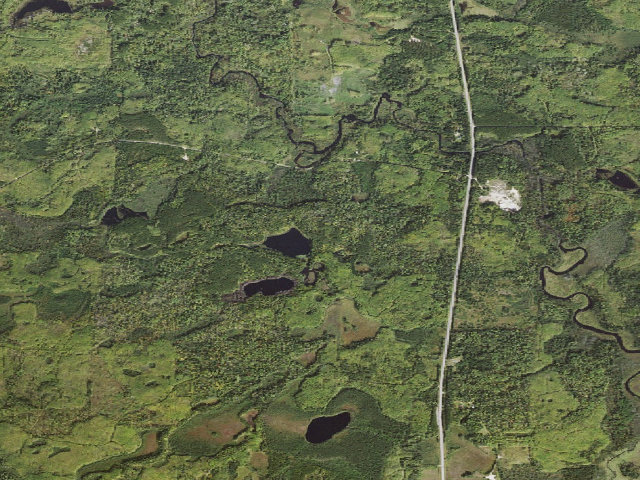 Aerial image of Jean Lake Campsite