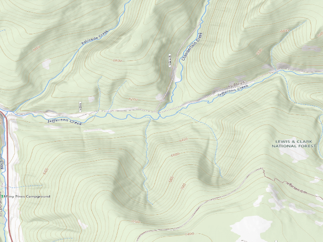 USGS topographic map of Jefferson Creek-006A