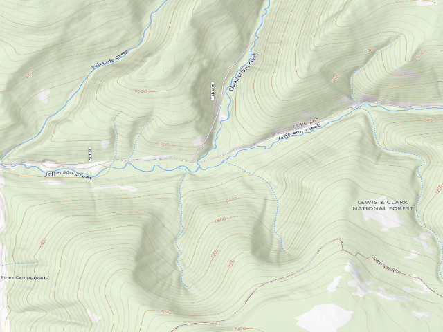 USGS topographic map of Jefferson Creek-006B