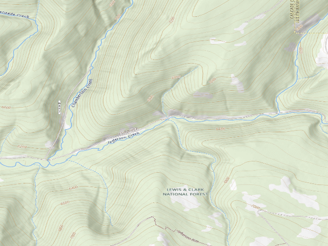USGS topographic map of Jefferson Creek-010