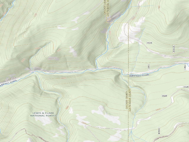 USGS topographic map of Jefferson Creek-012